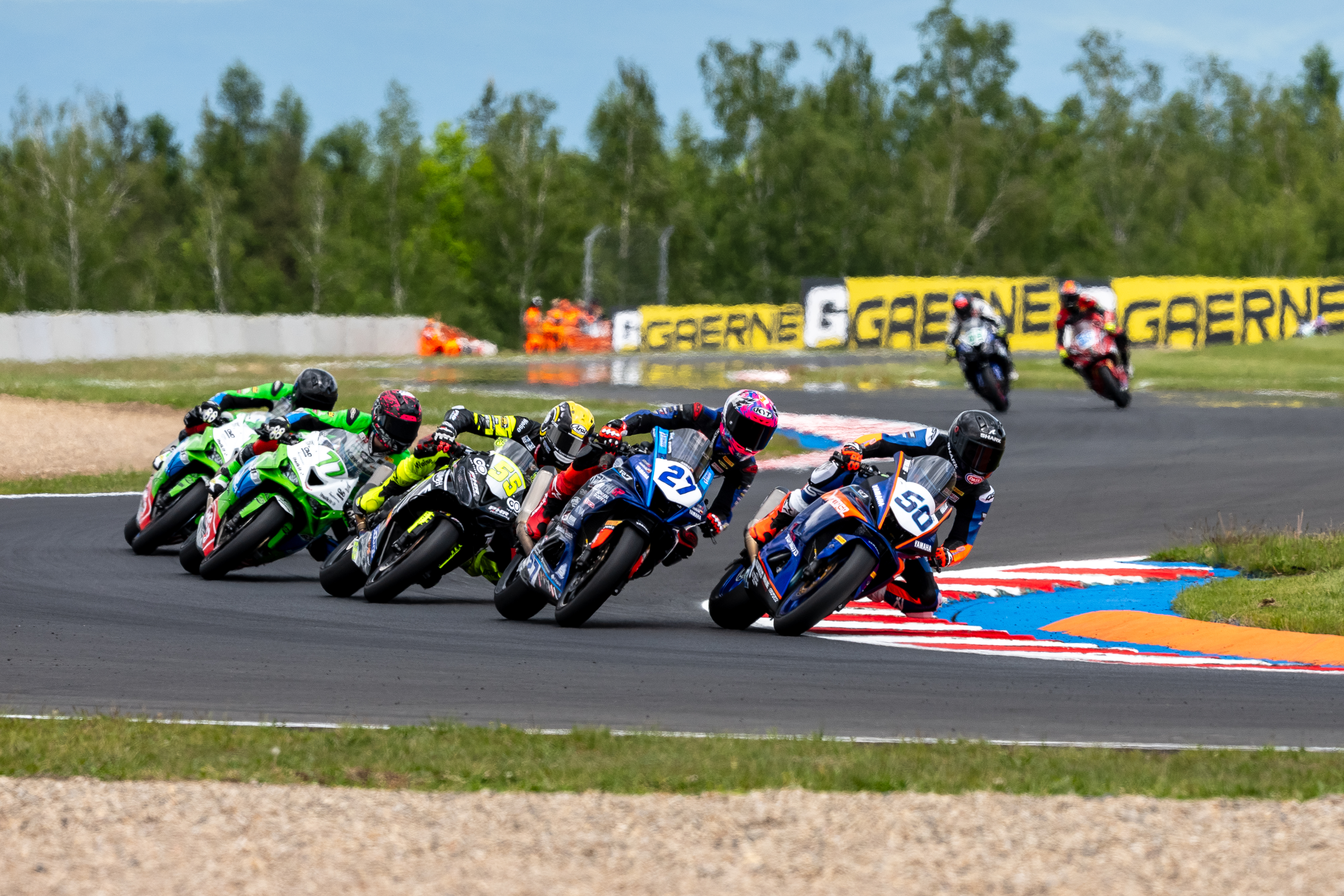 Carter Thompson showed improved race in Sportbike